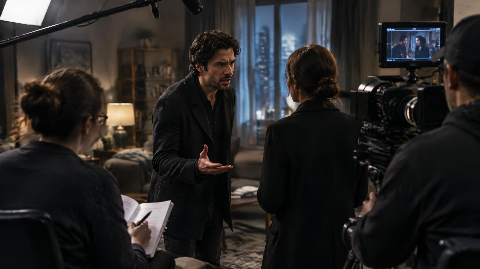 actor in dramatic scene