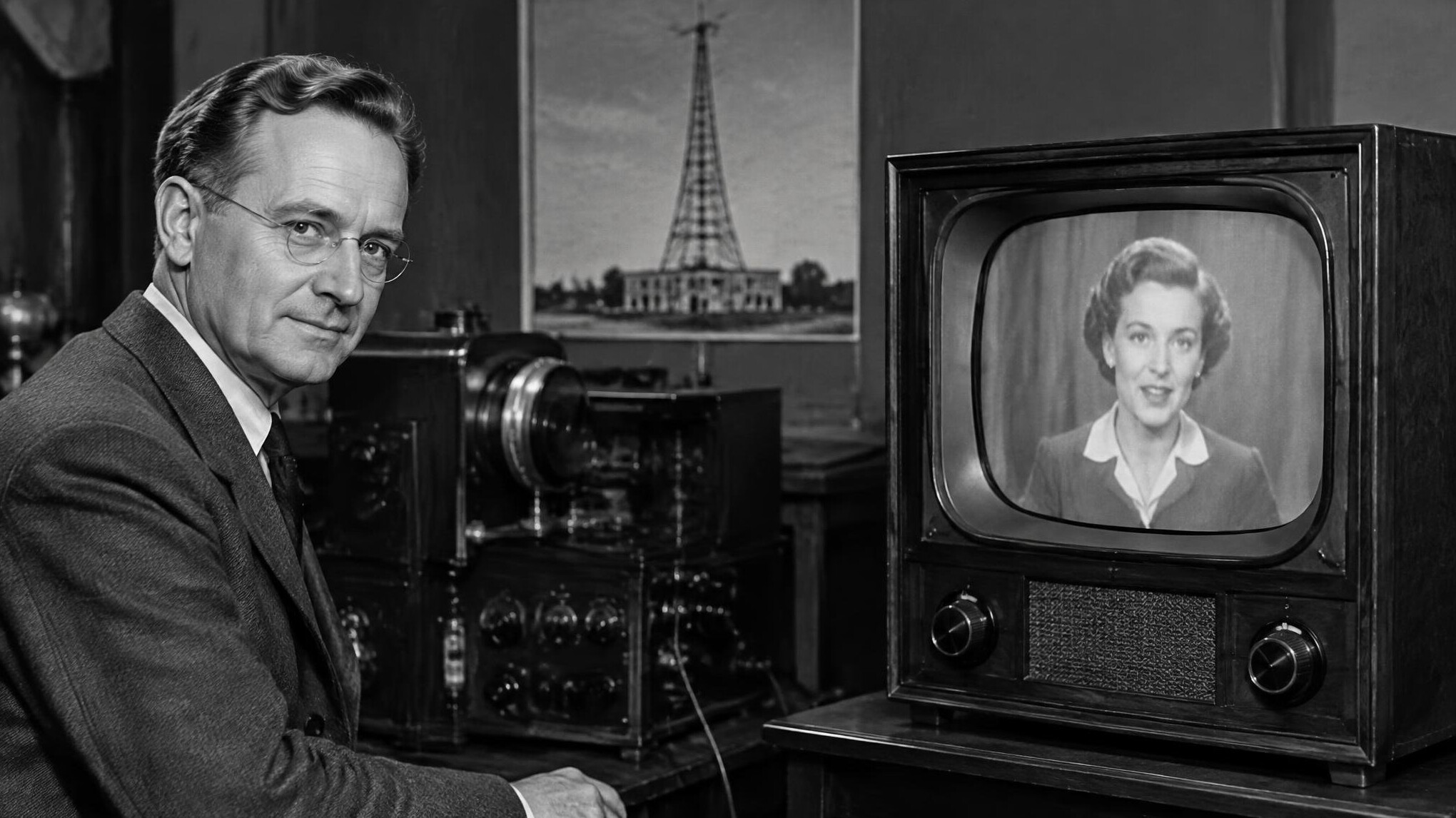 vintage television set